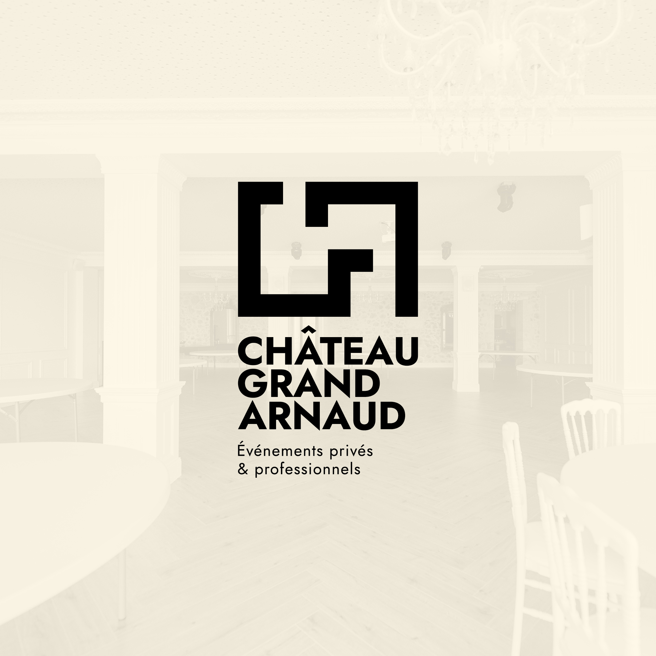 Logos noir fond beige chateau grand arnaud