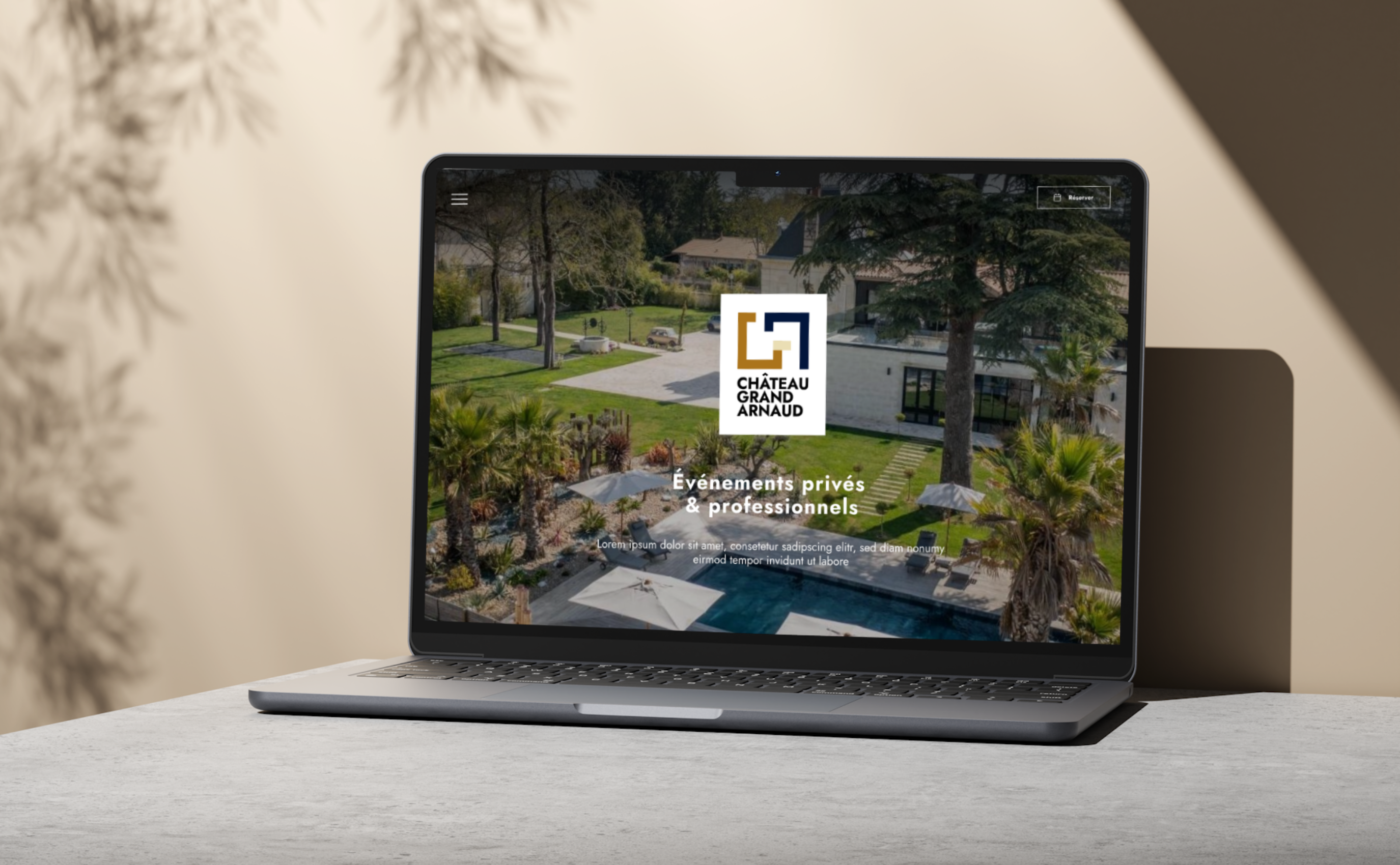 Mockup site web château grand arnaud